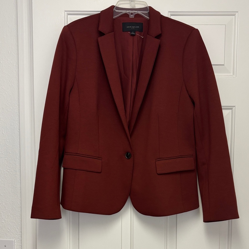 NWOT Ann Taylor Factory Rich Terracotta Color Blazer Size 14